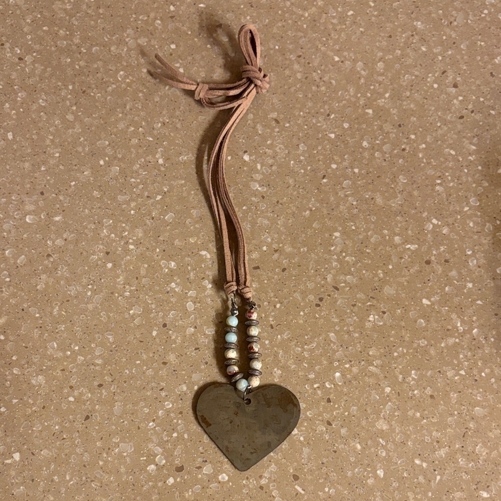 Heart Pendant Necklace with Beads